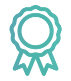 Teal Badge Icon For Procurement Skills Certification | RFP360