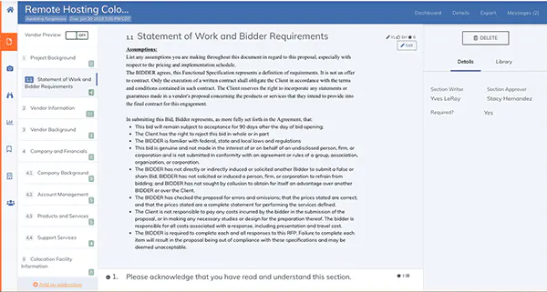 SOW and Business Requirements Example