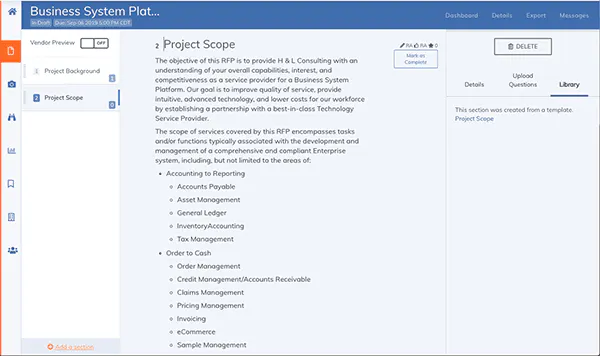 Business Requirements Project Scope Example