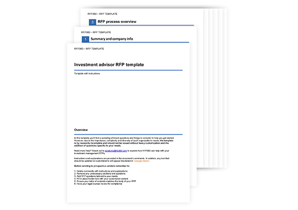 Investment management RFP template - RFP360 - investment rfp template | investment advisor RFP template