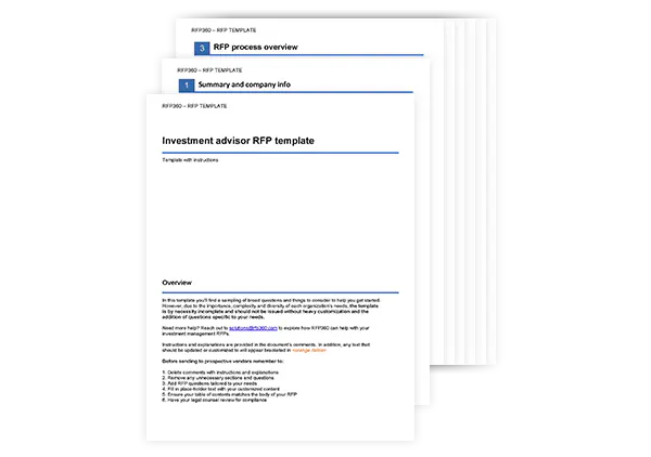 Investment management RFP template - RFP360 - investment rfp template | investment advisor RFP template