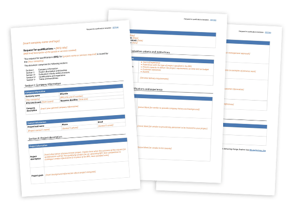 Request for qualifications template transparent