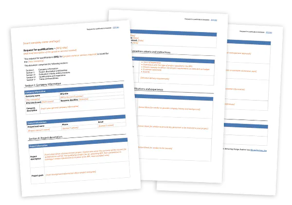 Request for qualifications template transparent