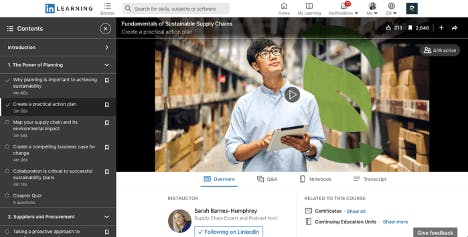 Procurement tools linkedin learning course