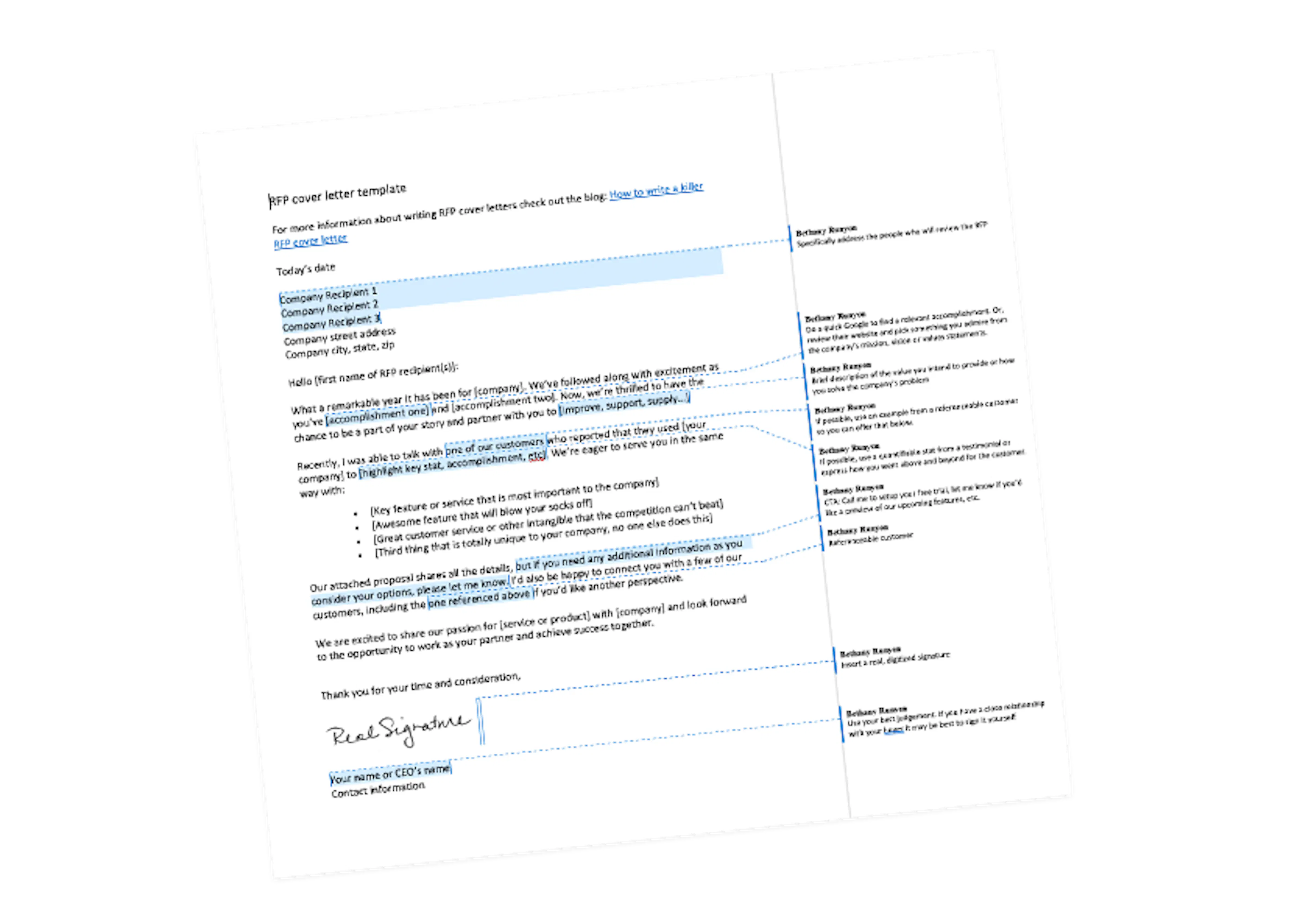 RFP Cover Letter template RFP360