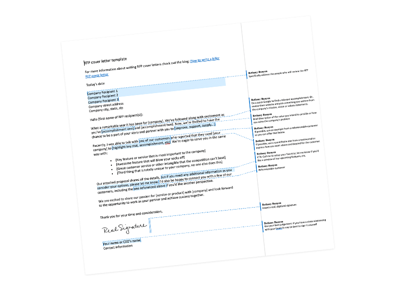 RFP Cover Letter template