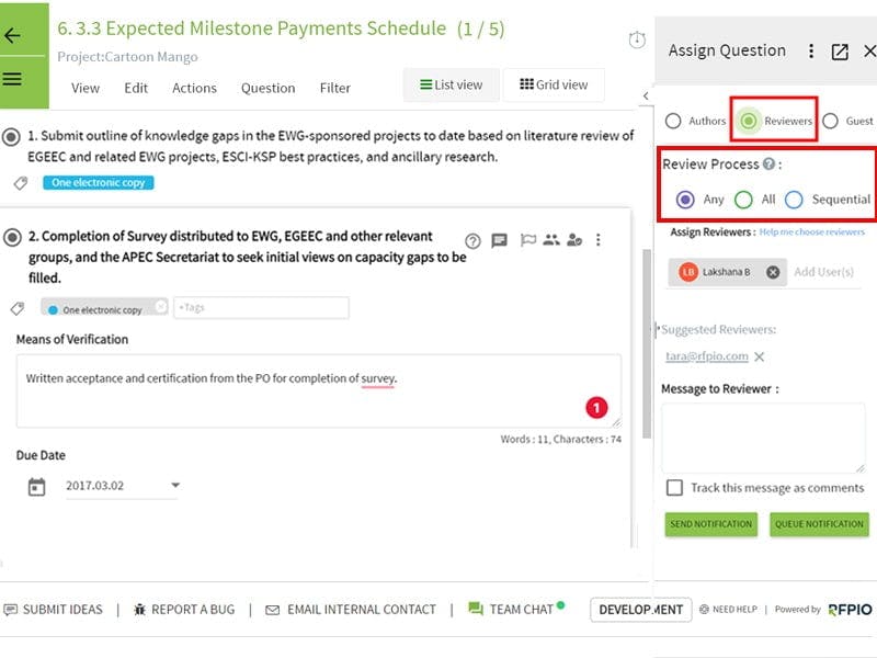 Set up advanced review cycles when managing proposals