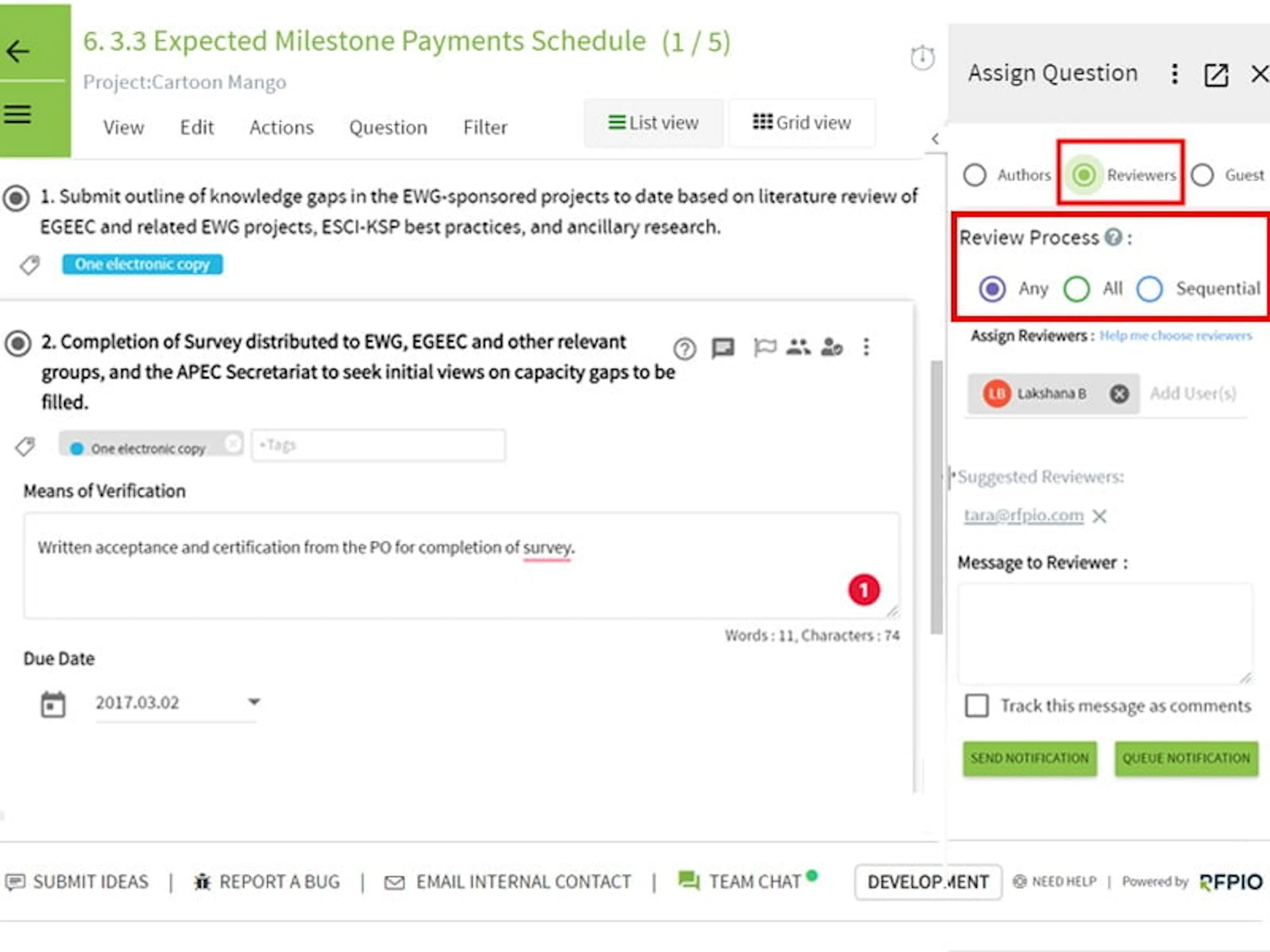 Set up advanced review cycles when managing proposals