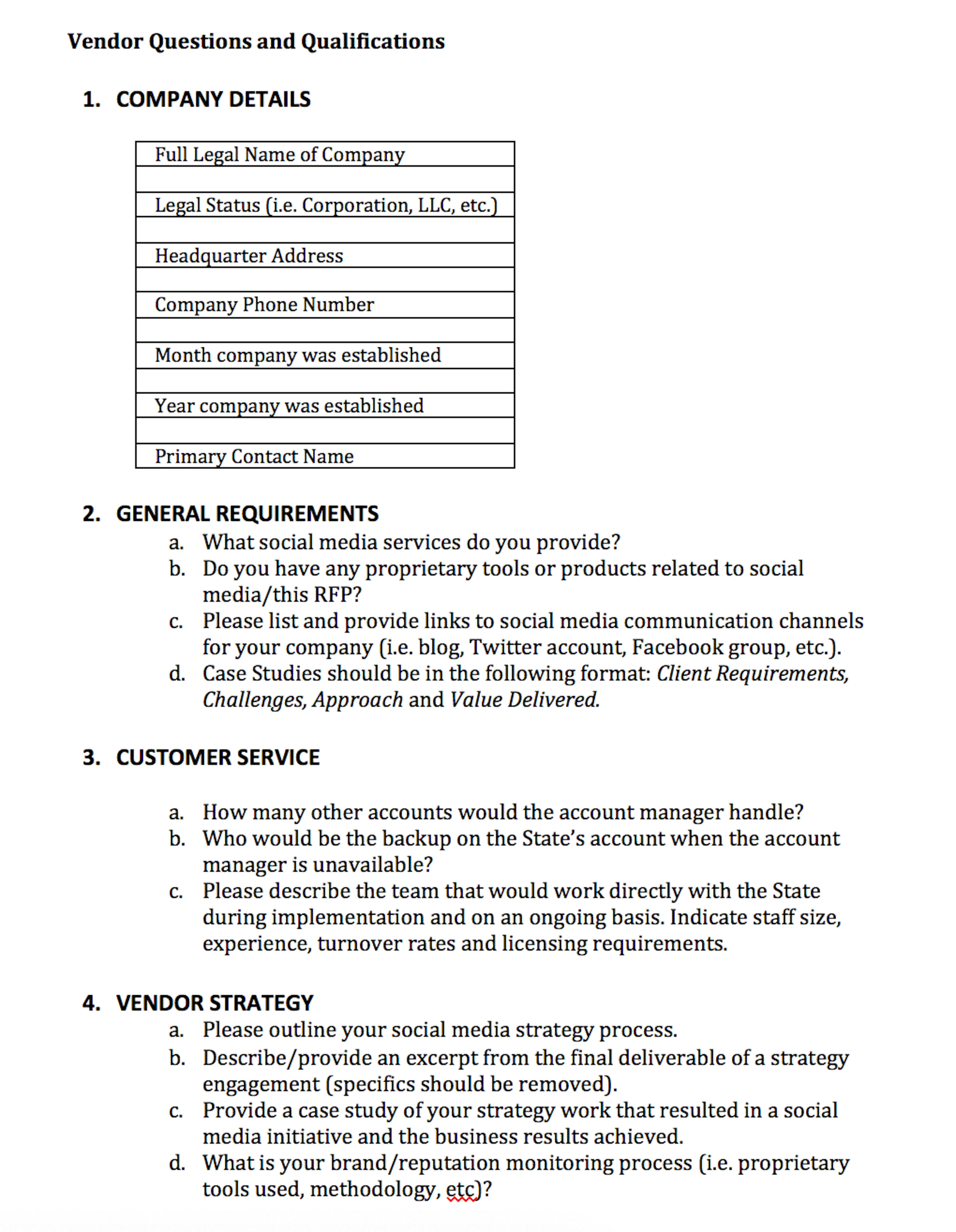 rfp software word importing