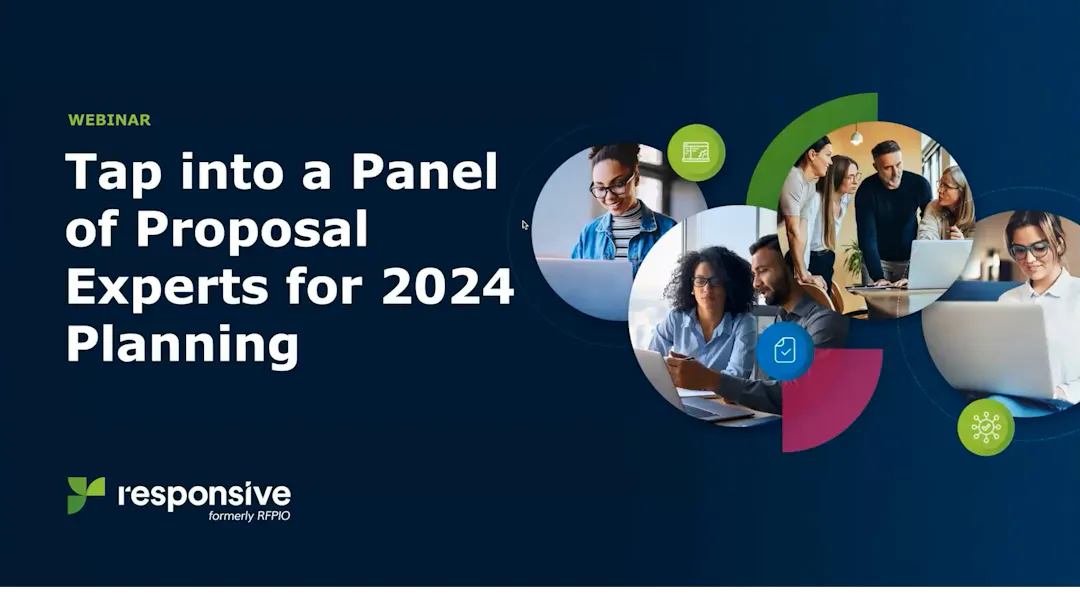 Expert advice for RFP teams planning for success in 2024 cover photo for the webinar.