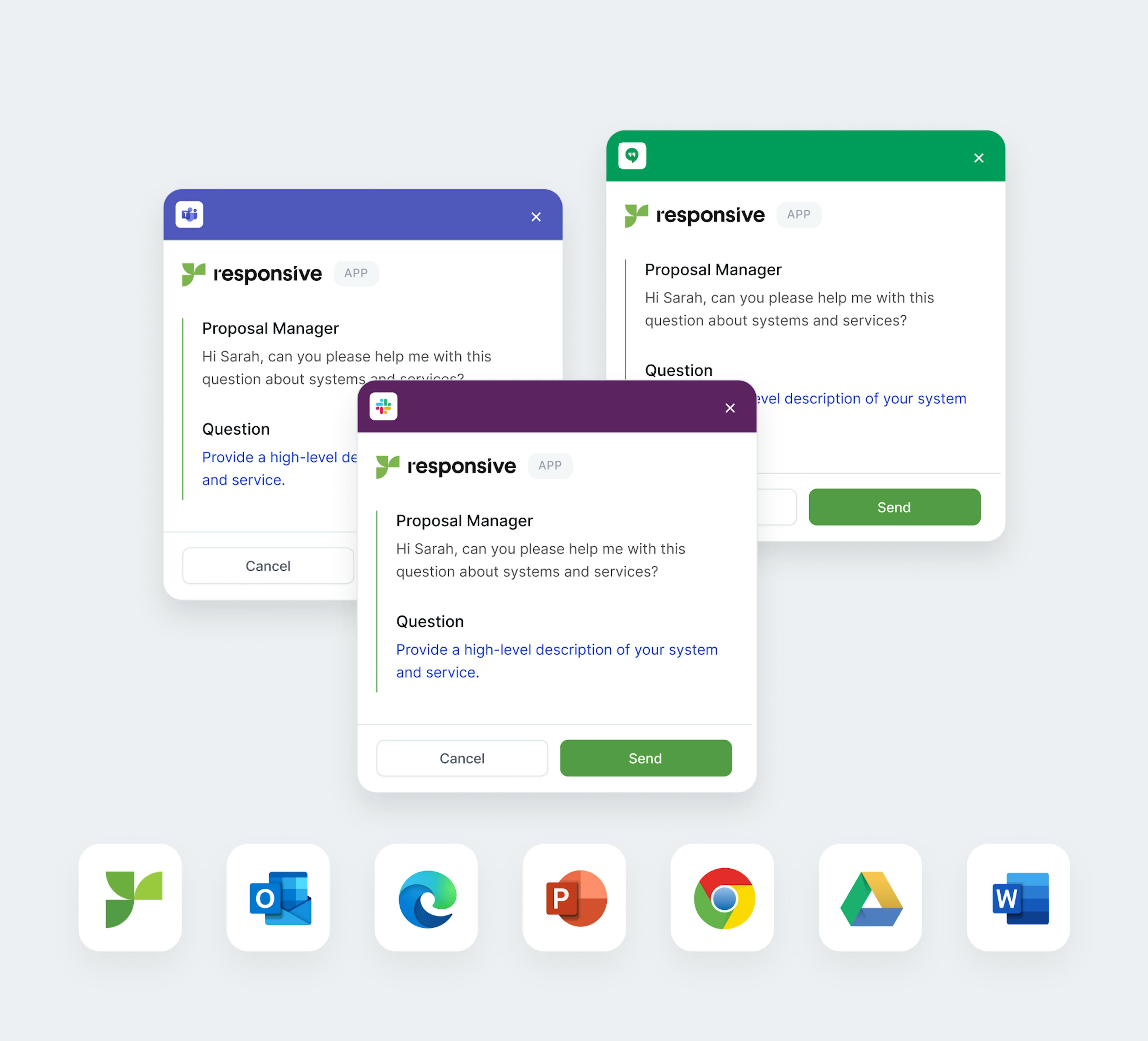 Responsive Platform screenshots with logos
