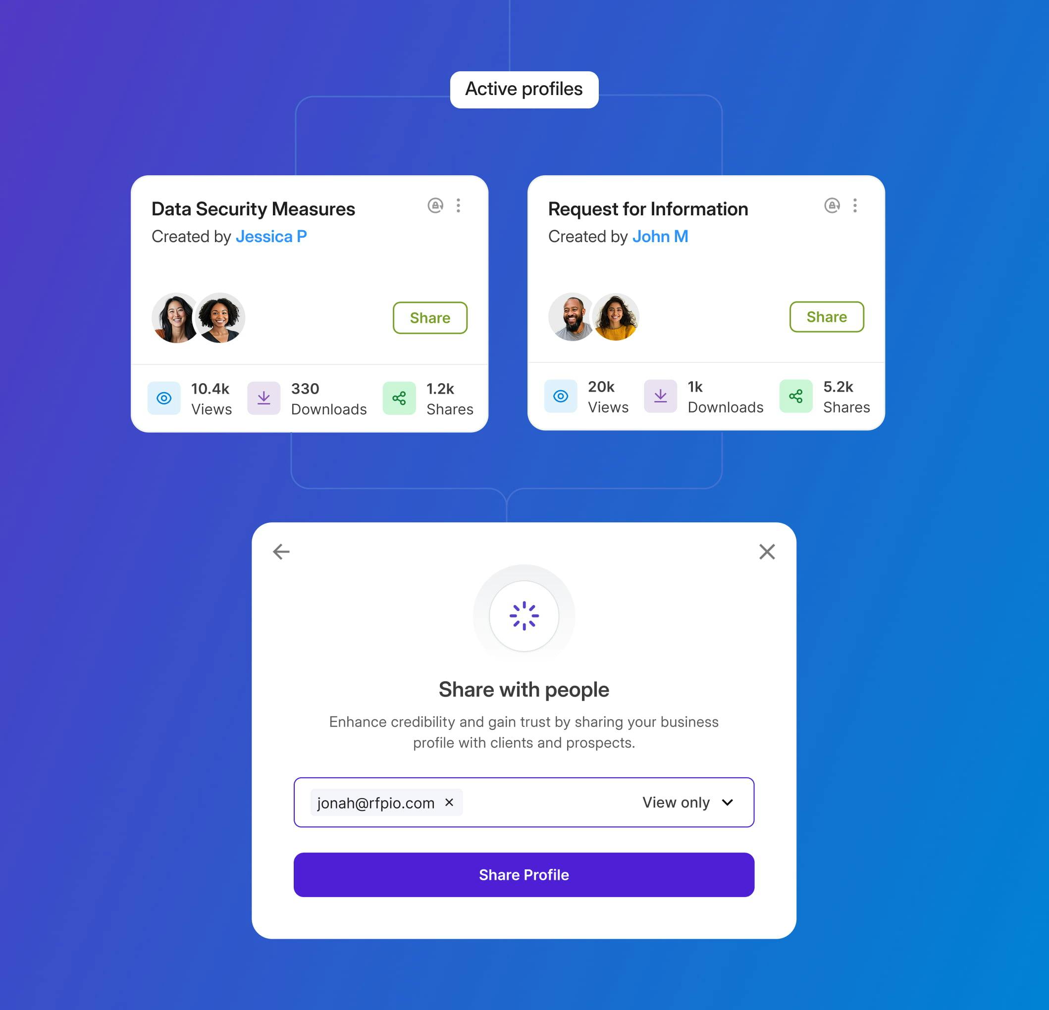 Profile Center screenshots