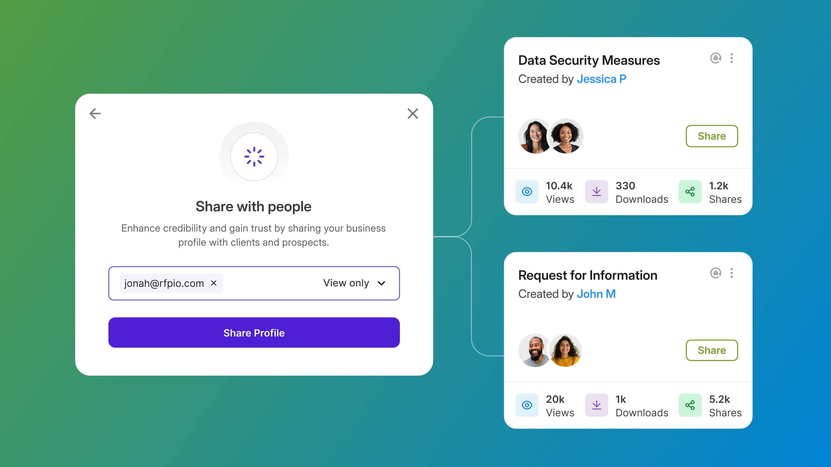 Responsive Trust Center Profile Center graphic