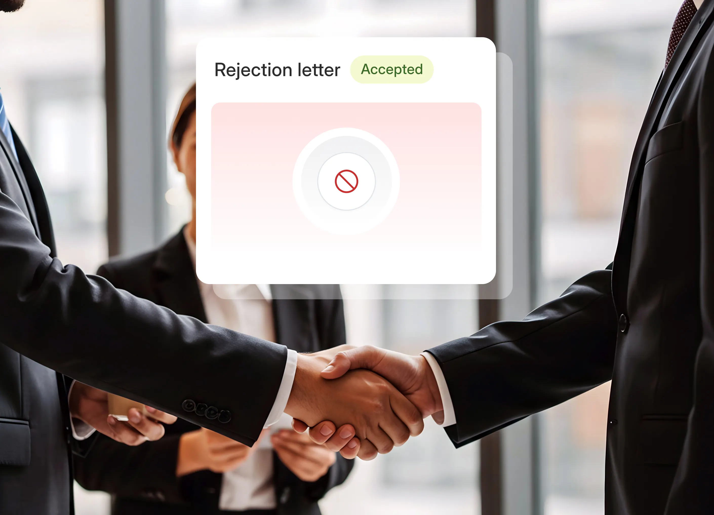 Graphic of a vendor proposal letter being accepted positively