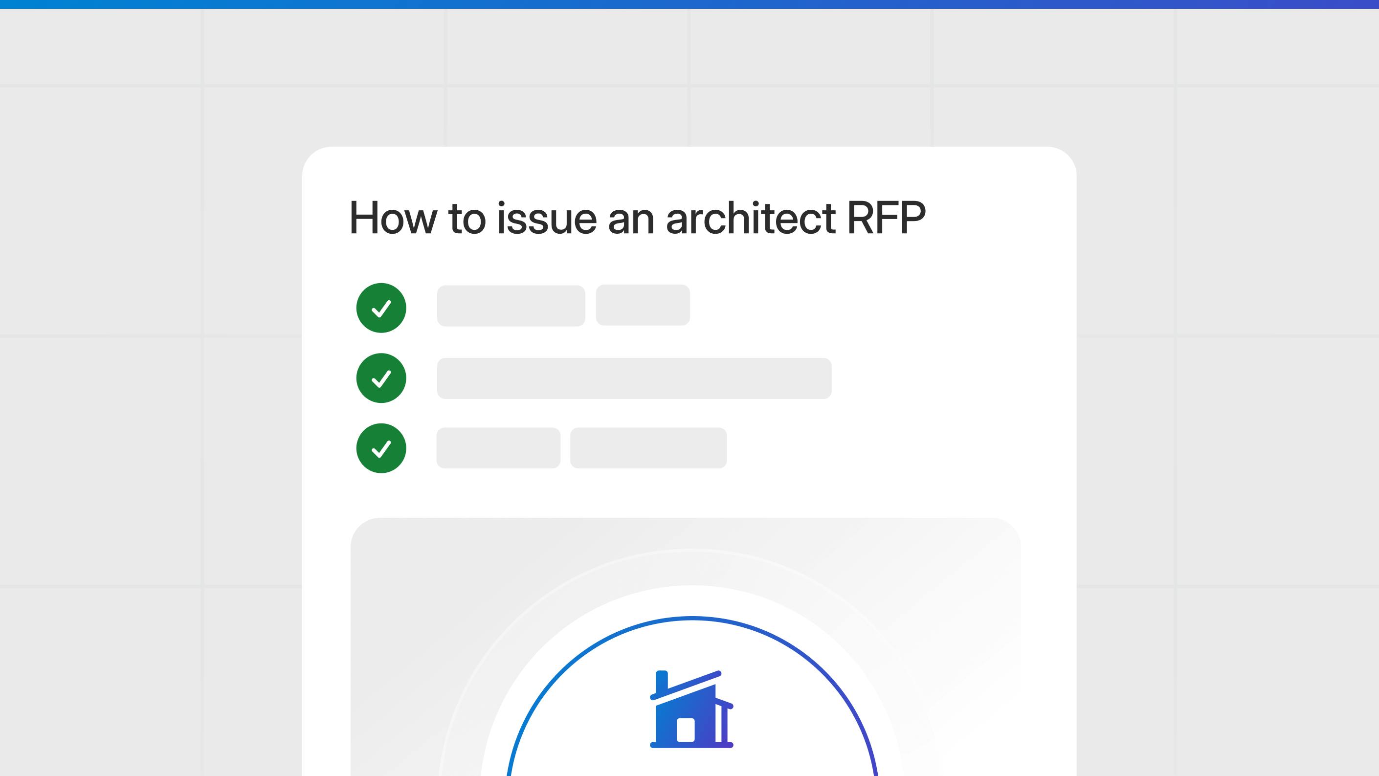 illustration that says "how to issue an architect RFP"