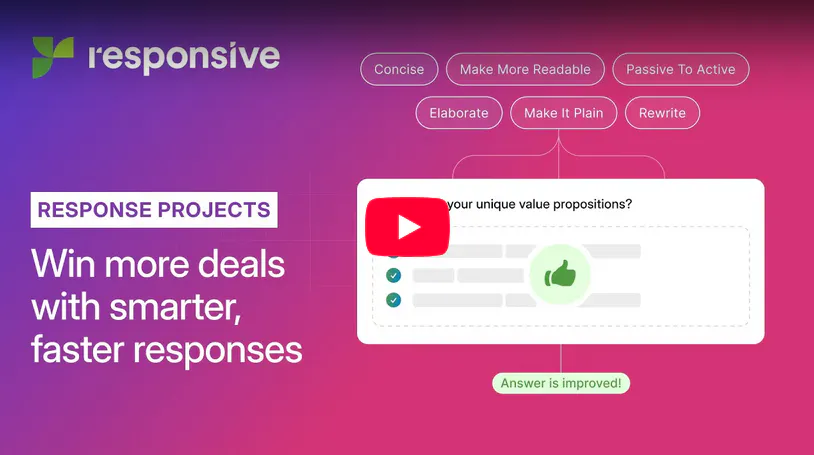 Response Projects | AI-Powered RFP & Questionnaire Management | Responsive