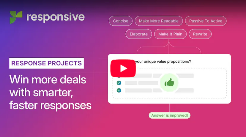 Response Projects | AI-Powered RFP & Questionnaire Management | Responsive