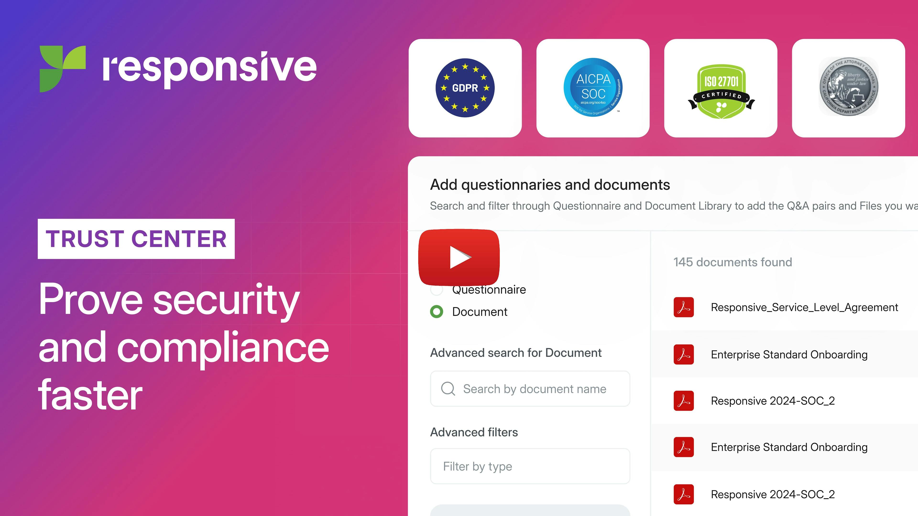 Trust Center website YouTube graphic