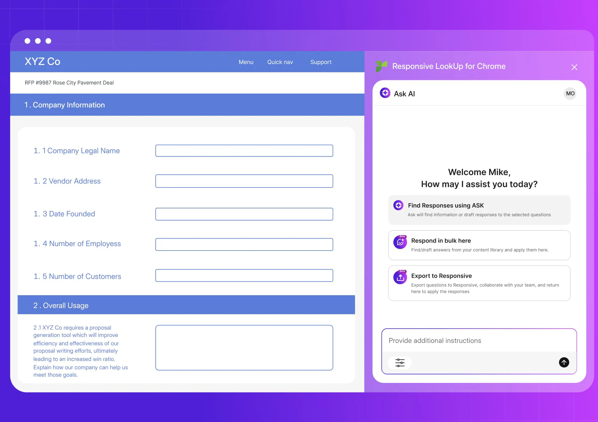 Responsive portal automation with third-party portals