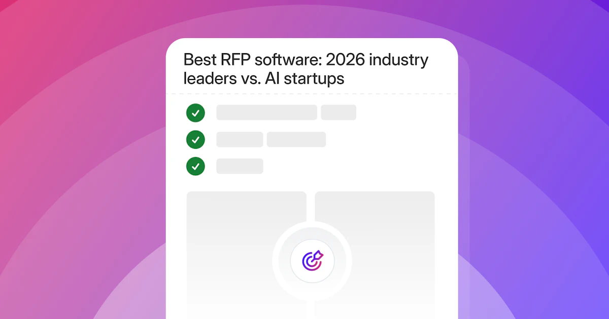 Responsive Rfp Software Example Best RFP software: 2026 industry leaders vs. AI startups | Responsive