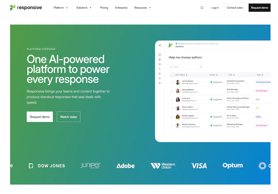 Best RFQ software: Top 9 tools for vendors in 2026 | Responsive