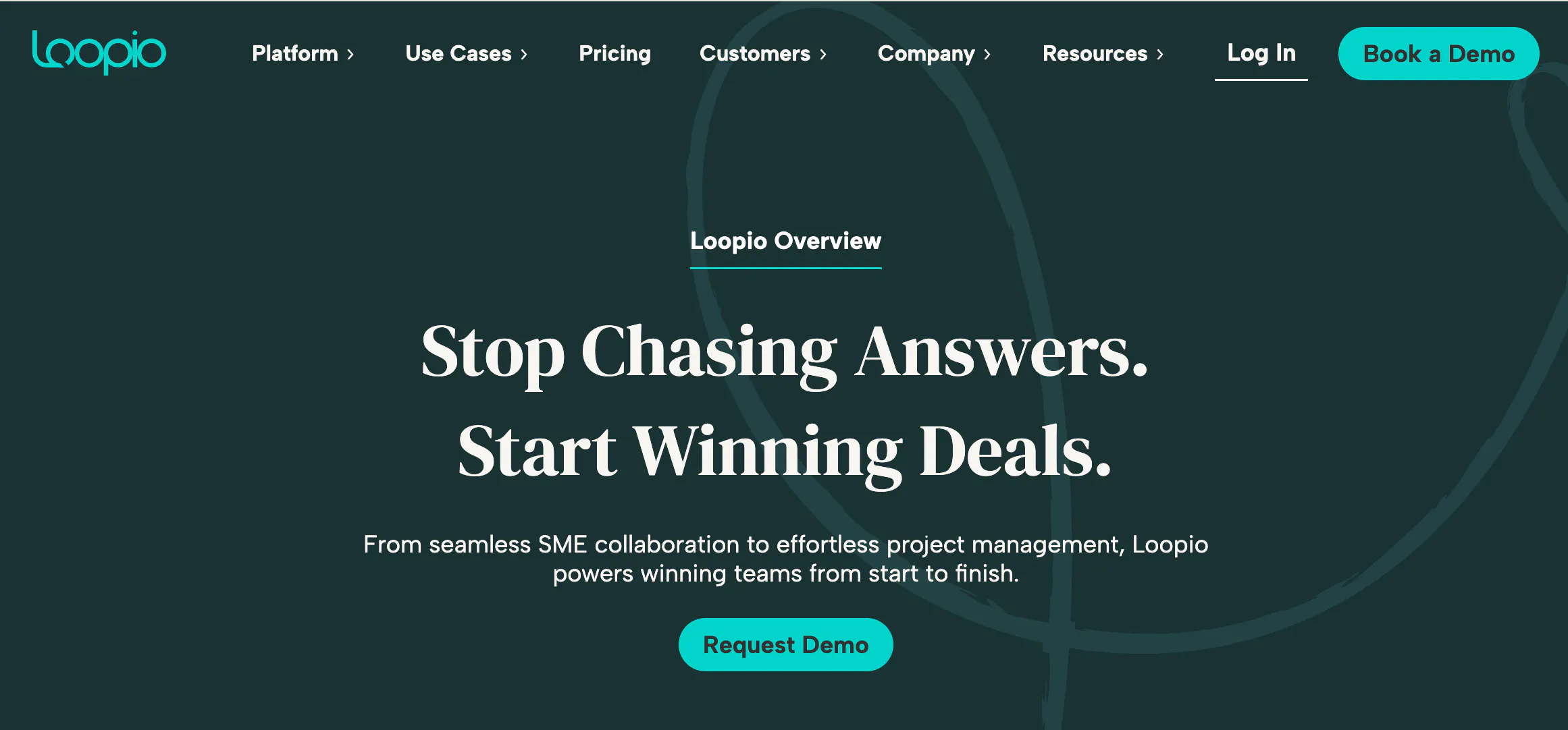 Loopio tender management platform is best for high volumes of standardised tenders