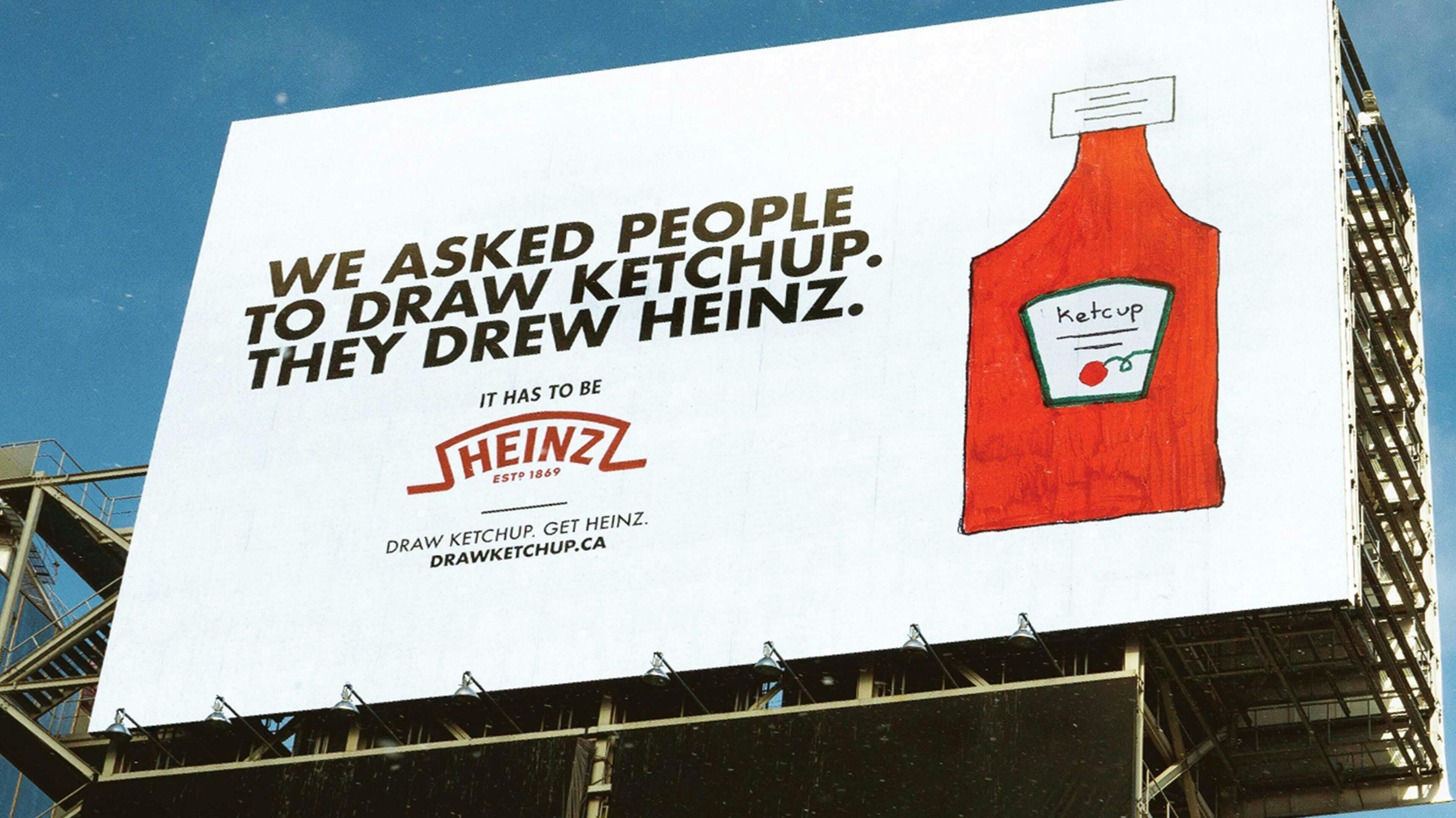Heinz draw ketchup billboard.