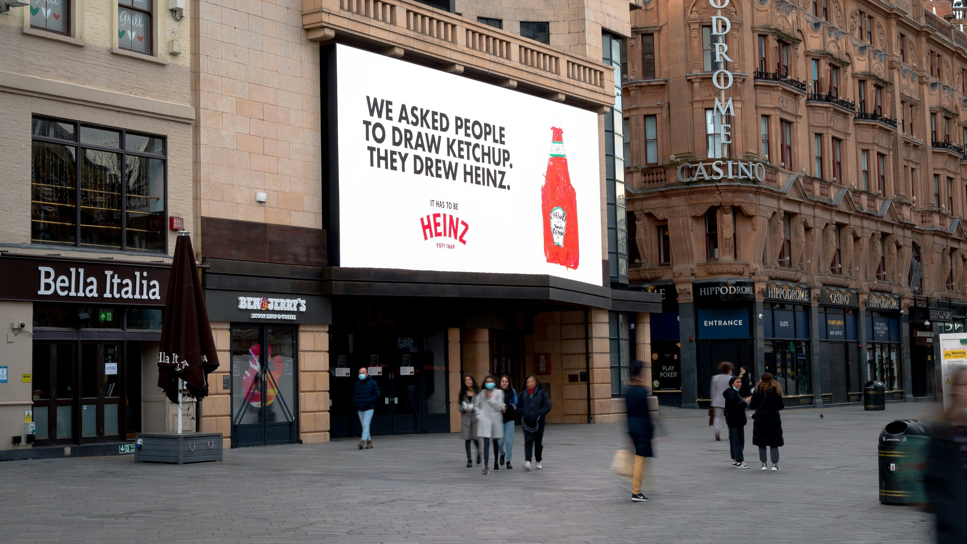 Heinz draw ketchup billboard.