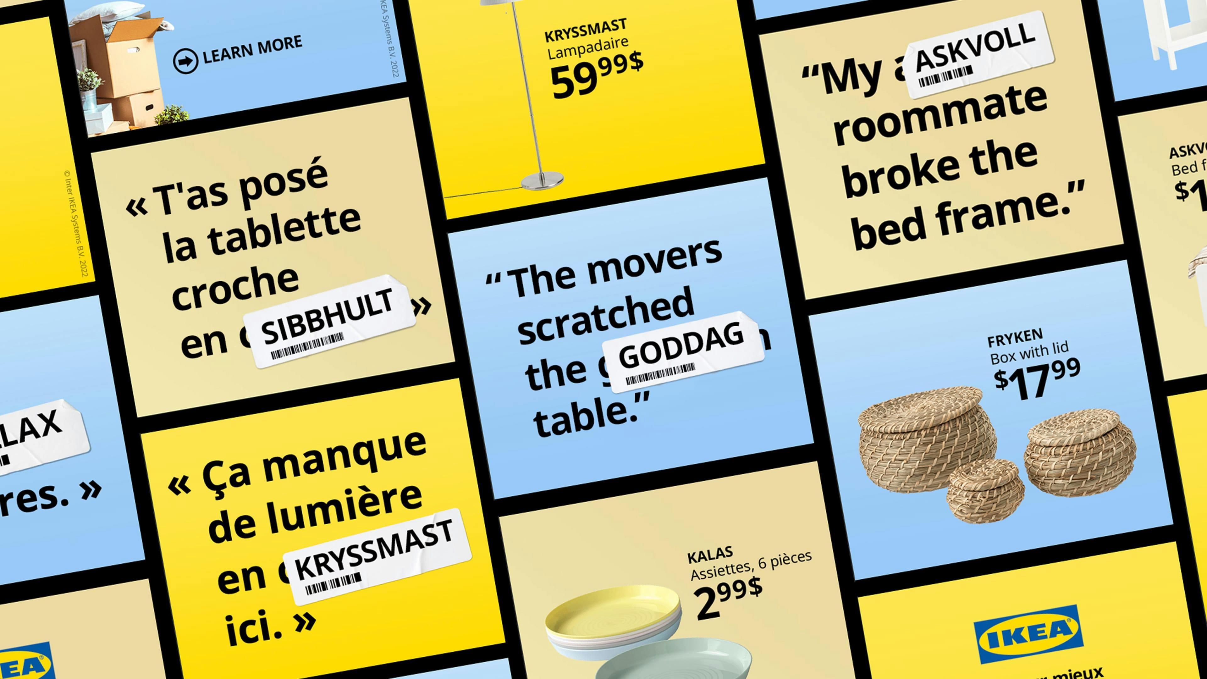 IKEA advertisement in layout