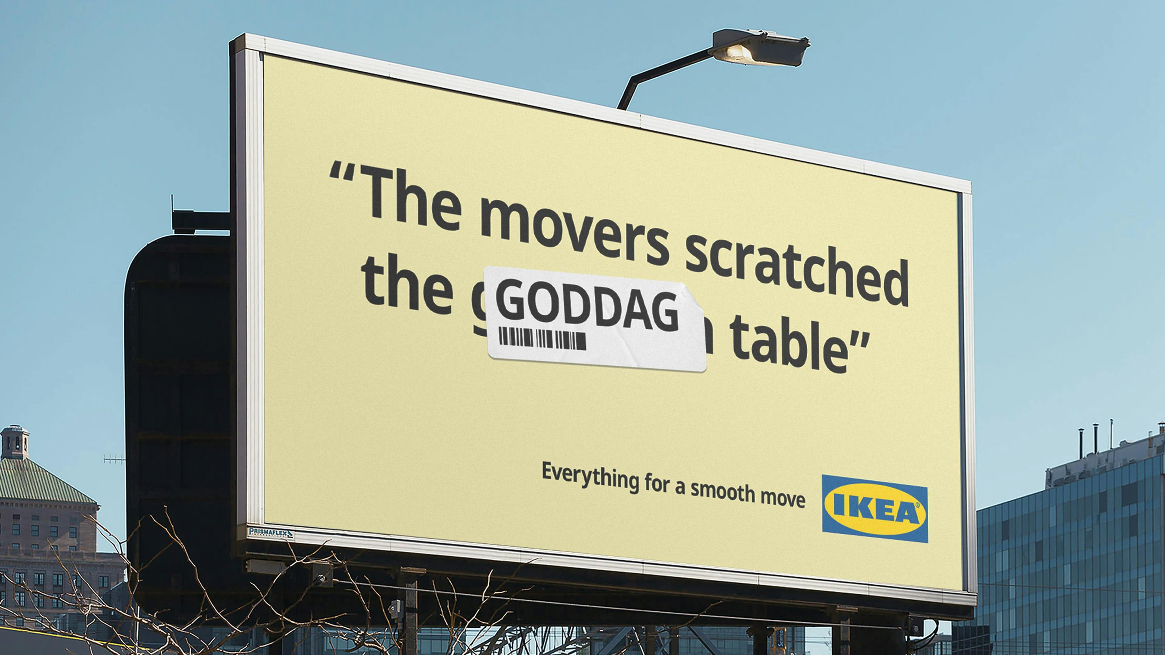 IKEA billboard "Goddag table" 