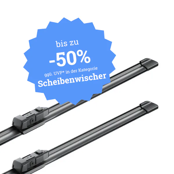 Scheibenwischer bis zu 50% ggü. UVP günstiger
