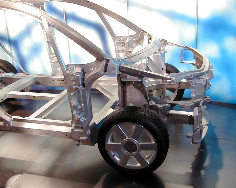 Audi A2 Space Frame Technik - Serienteil erstmalig auf der IAA 1999 präsentiert. Audi A2 Space Frame Technik - Serienteil erstmalig auf der IAA 1999 präsentiert.
