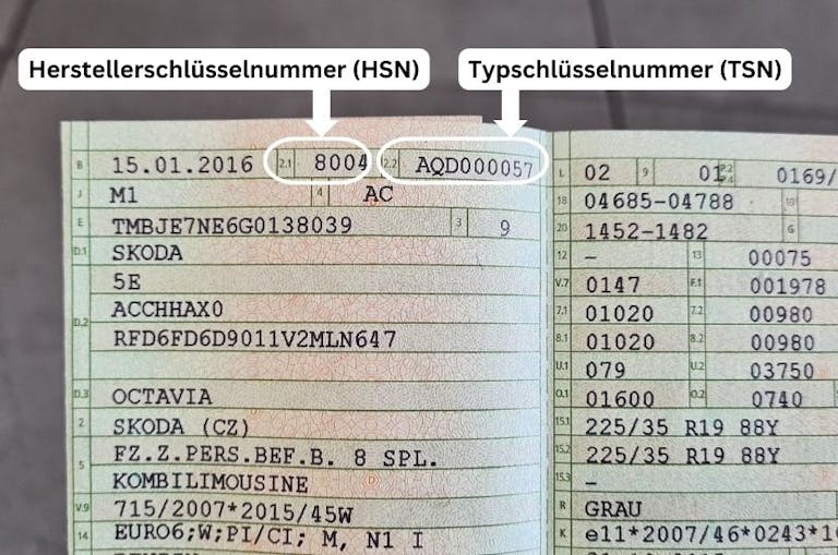HSN, TSN & KBA Nummer – Schlüsselnummern finden ❤️ Retromotion