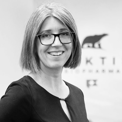 Porträt von Julia Gruber, Arktis.