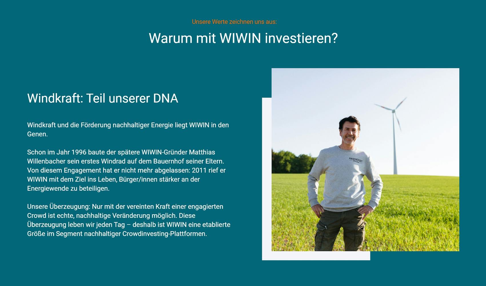 Screenshot Website WIWIN