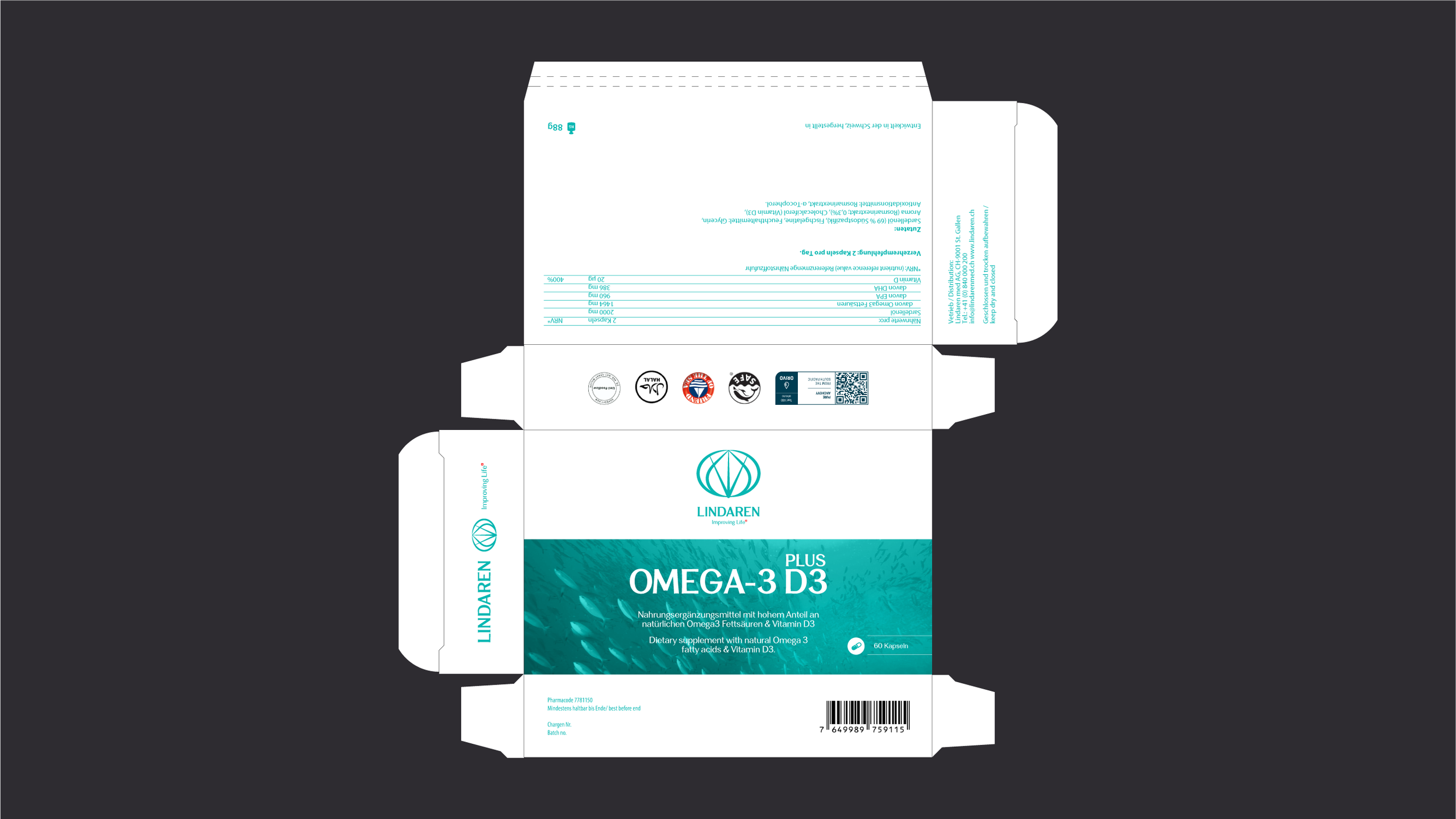 Art Direction für Lindaren Produktverpackung.