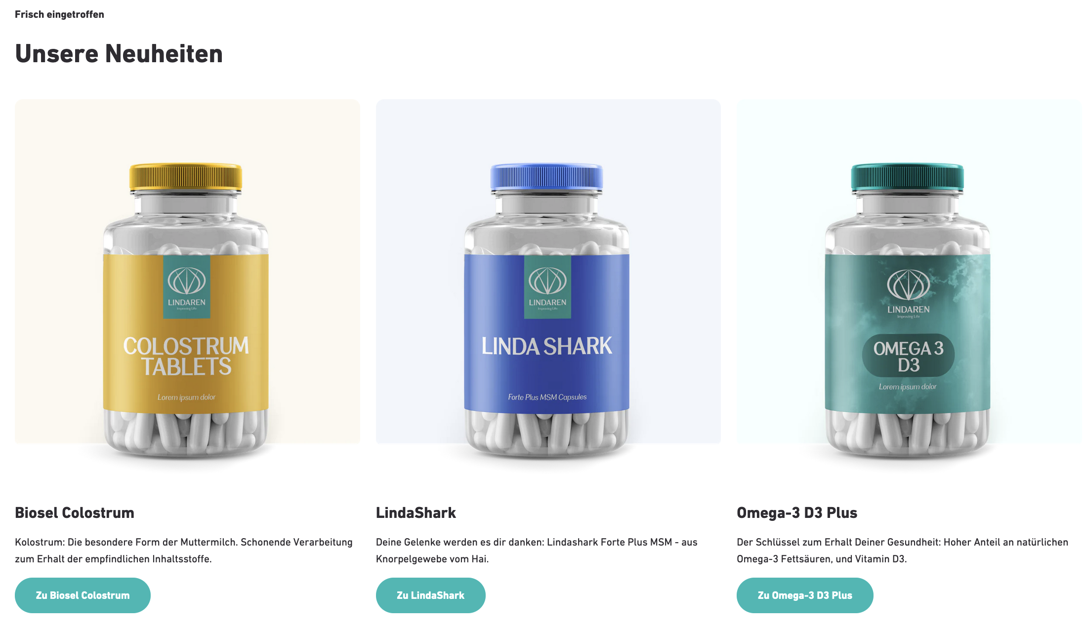 Visualisierung des neuen Lindaren Onlineshop.