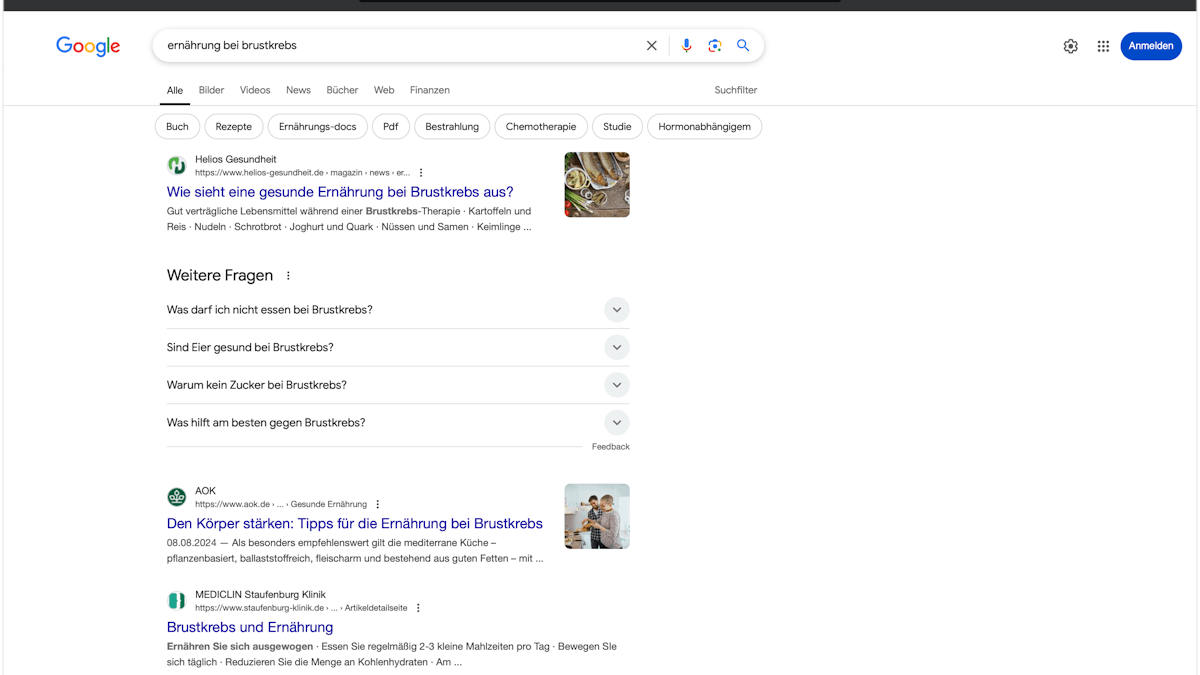 SEO-Performance des neuen Helios Gesundheitsportals.