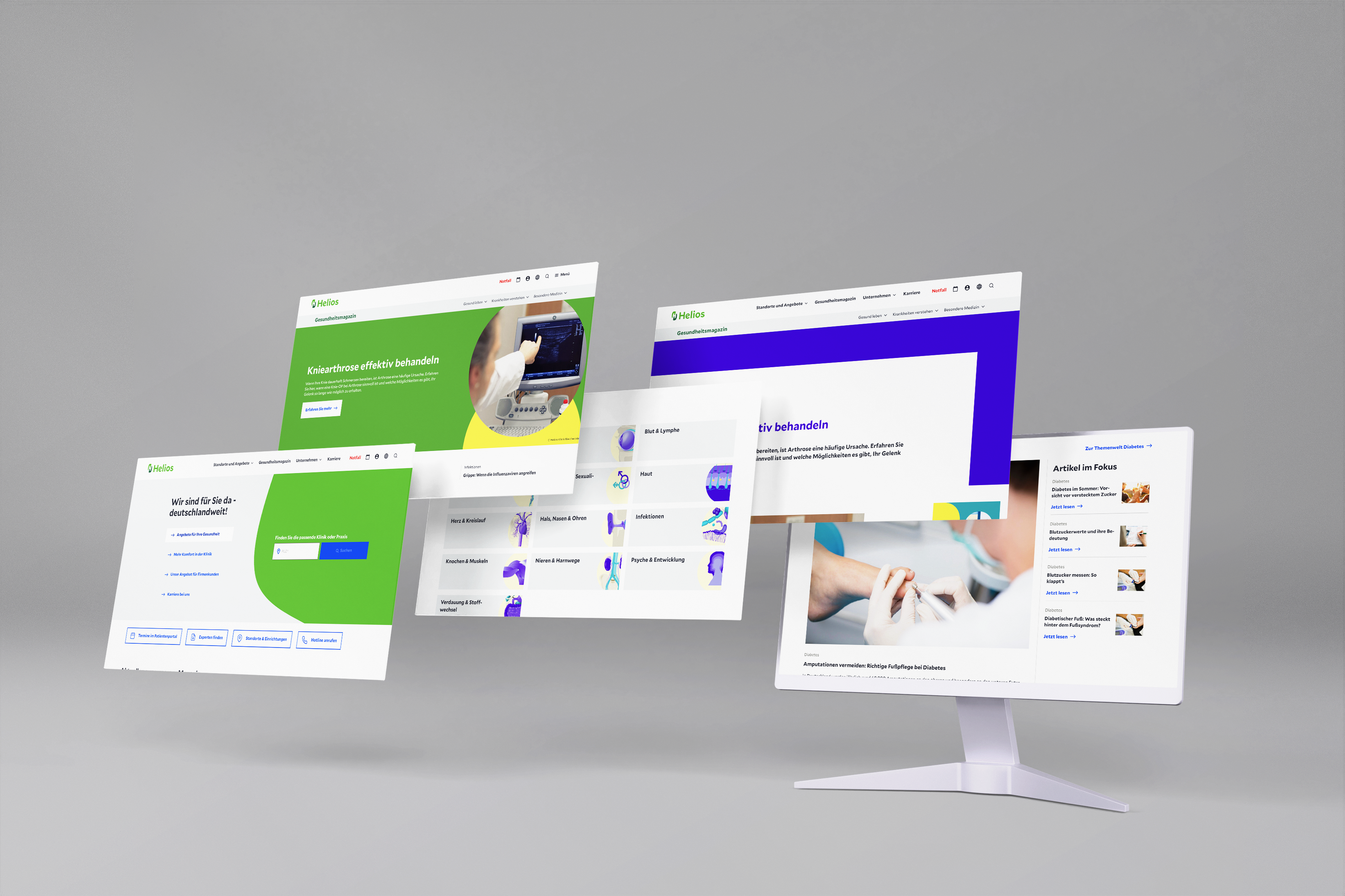 Visualisierungen des Helios Gesundheitsportals