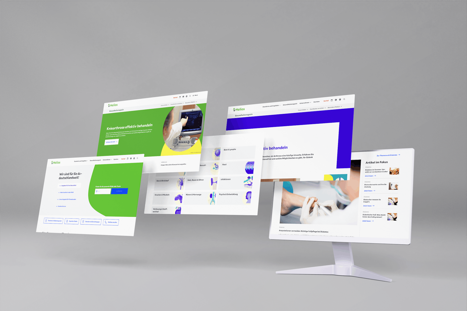 Visualisierungen des Helios Gesundheitsportals