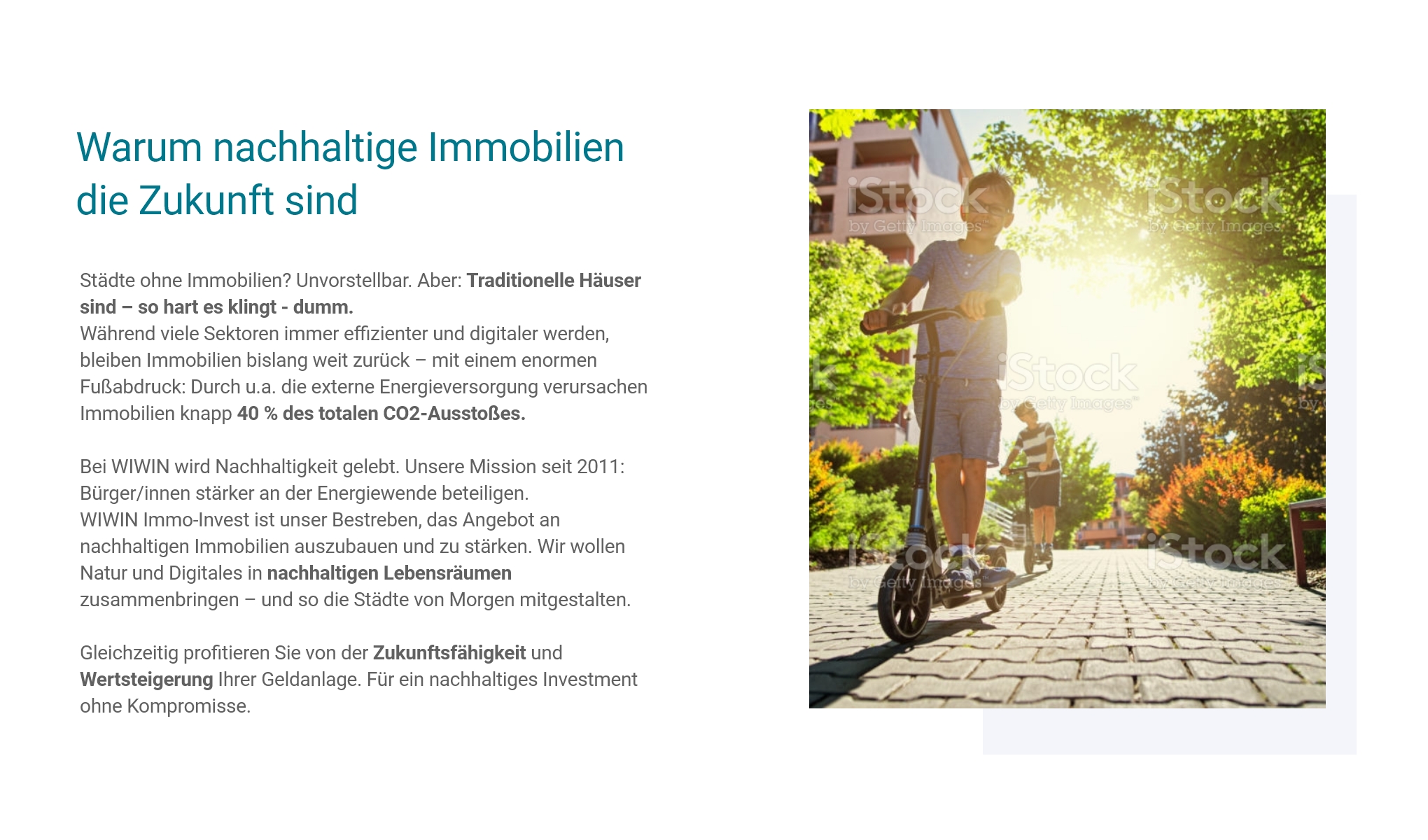 Screenshot der WIWIN Website.