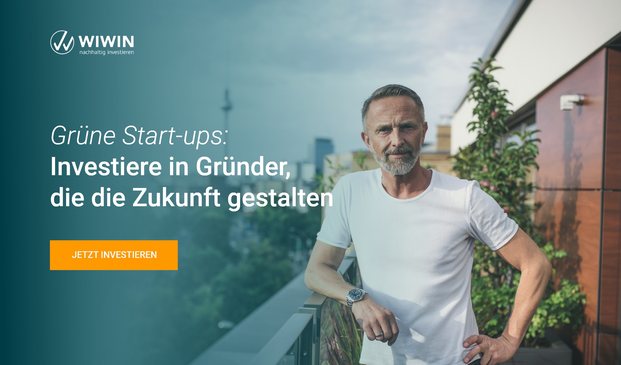 Werbebanner für Startup-Investments bei WIWIN.