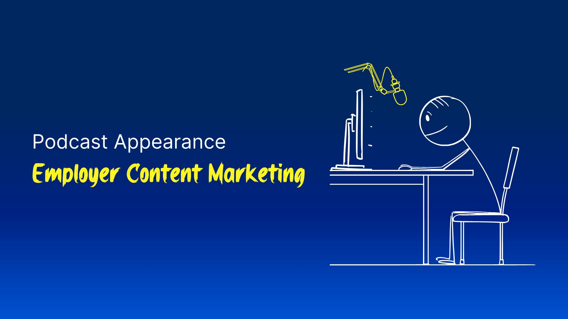 Blog post cover image for my podcast appearance on Employer Content Marketing with Chris Le'cand-Harwood