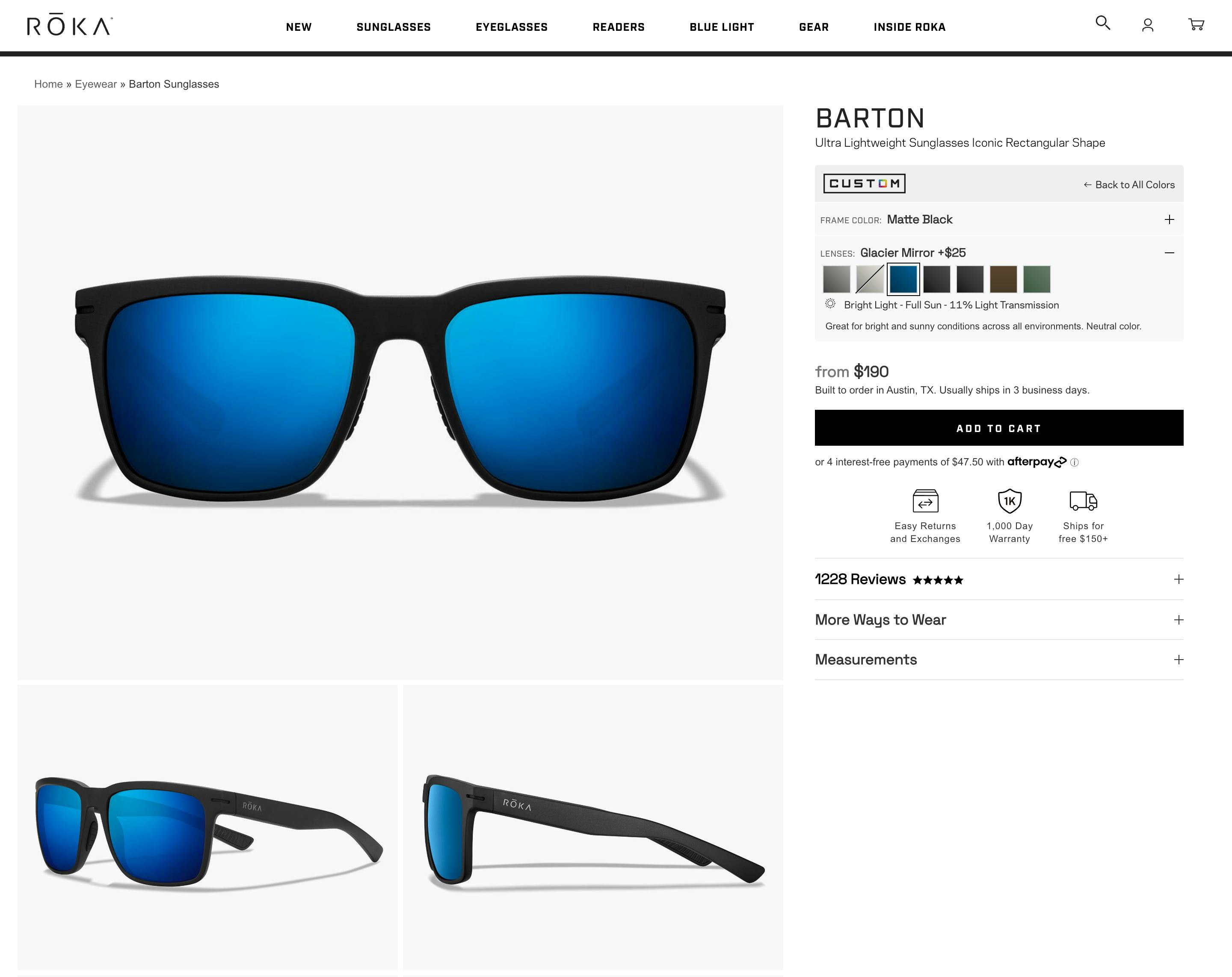 ROKA Custom Sunglasses