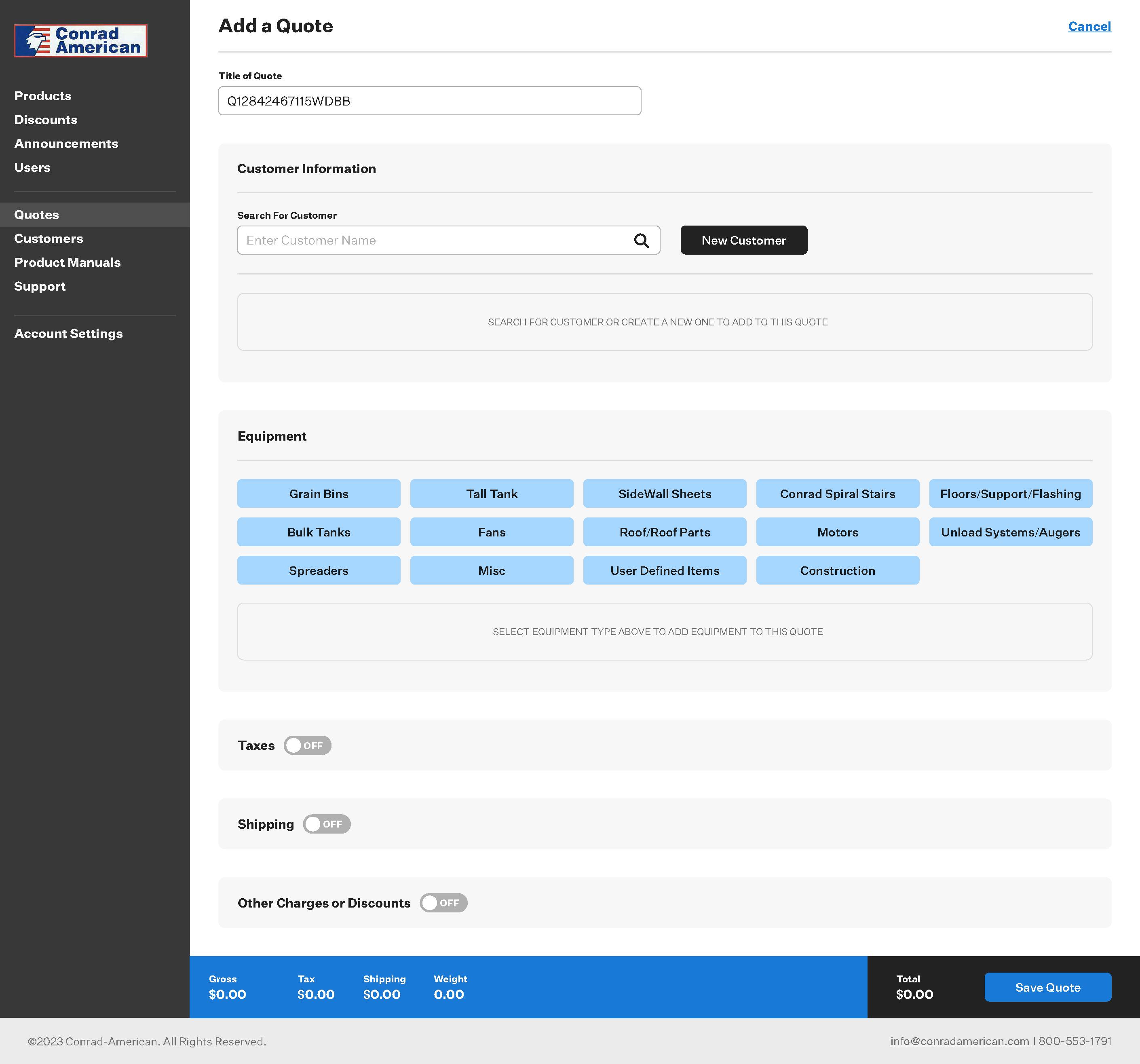 Conrad American Application