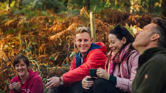Children and families outdoors in woodland - Helena Dolby for Sheffield & Rotherham Wildlife Trust