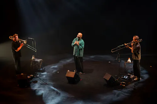 Abdullah Miniawy Trio playing music