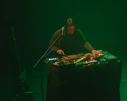 Heith playing music