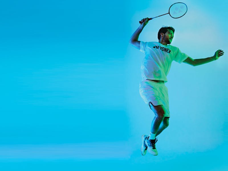 Auglýsing fyrir badminton