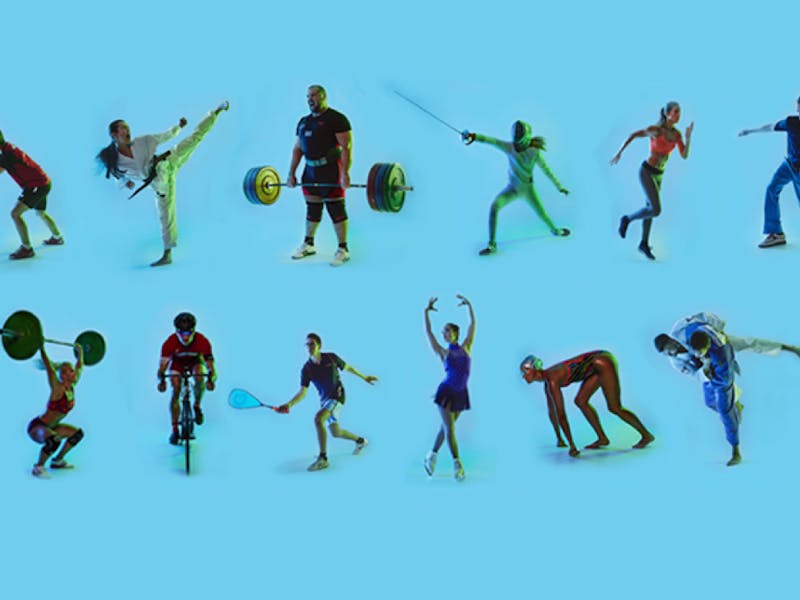Picture of athletes representing their sports.